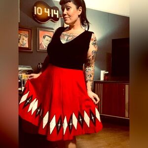 Sourpuss Retro Diamond Holiday Dress